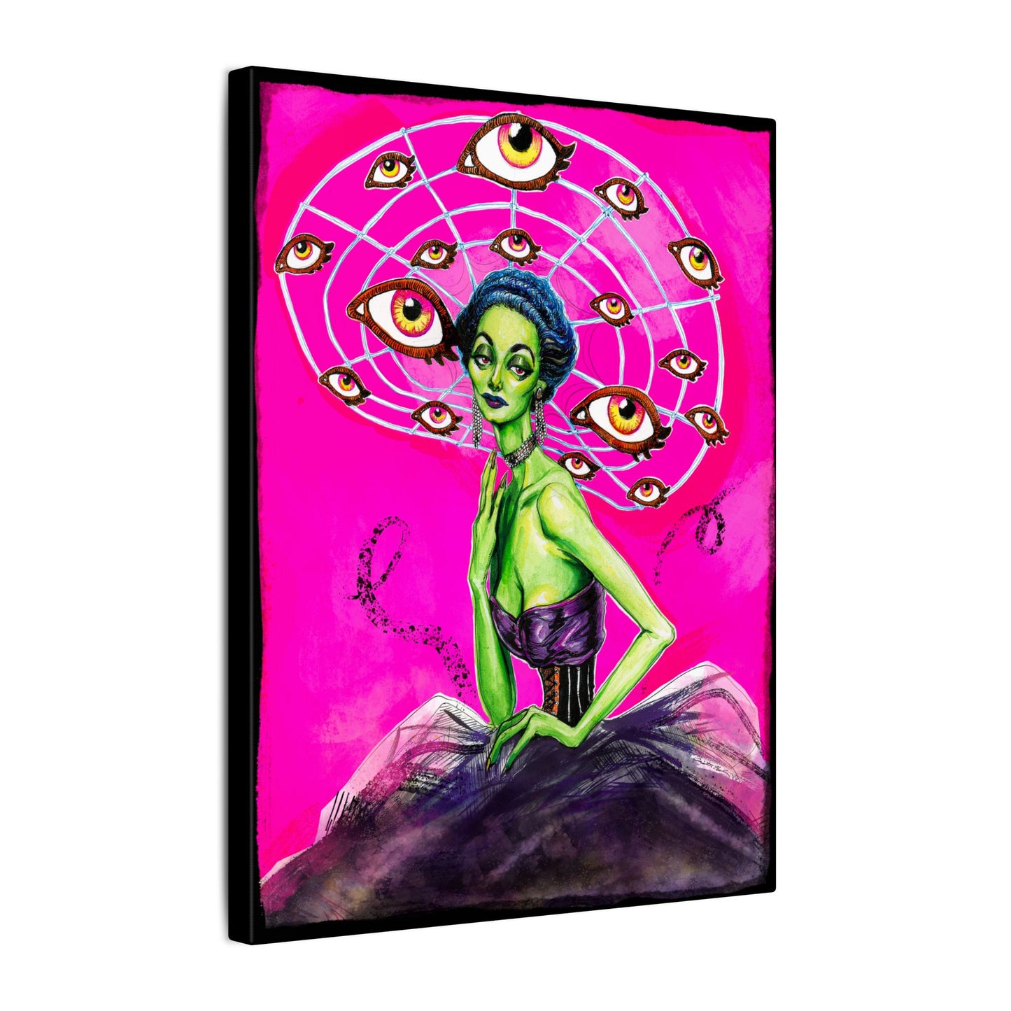 Eyeballs Everywhere 11x14in Matte Canvas, Stretched, 0.75"