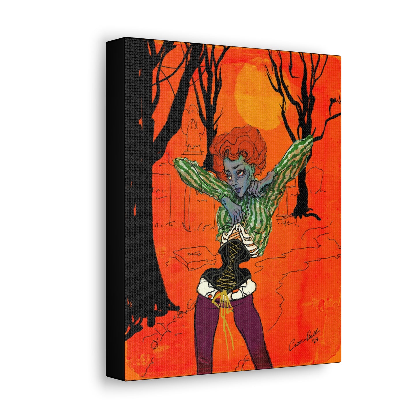 Peekaboo Stretched Canvas Print, Wrapped Wall Art with Hardware 0.75" depth