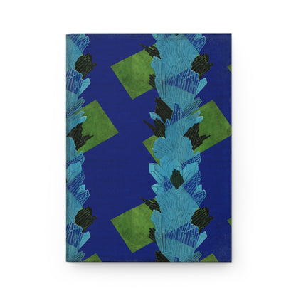 Art Deco Seguy Crystals Blue Matte Hardcover Journal