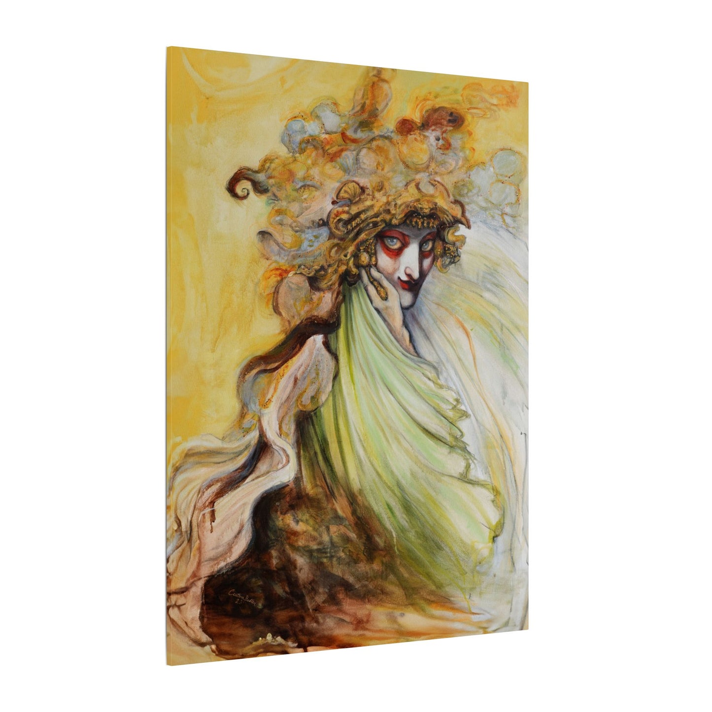 The Golden Seer Matte Canvas Print, Stretched, Wrapped Wall Art with Hardware 0.75"