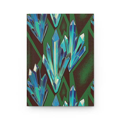 Art Deco Crystals Earthtone Matte Hardcover Journal