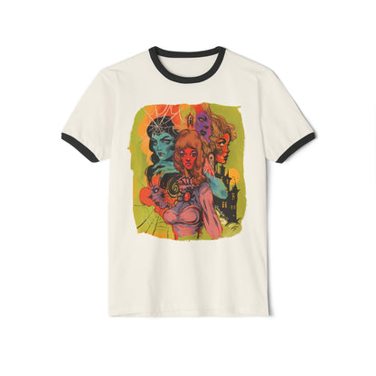 Unisex Women of Horror Cotton Ringer T-Shirt