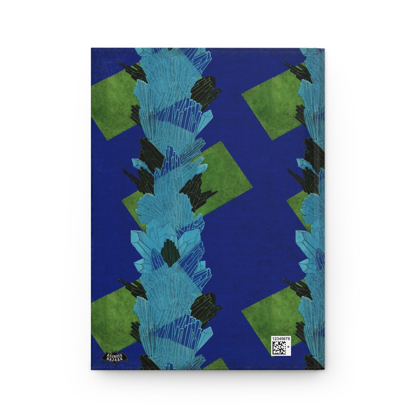 Art Deco Seguy Crystals Blue Matte Hardcover Journal