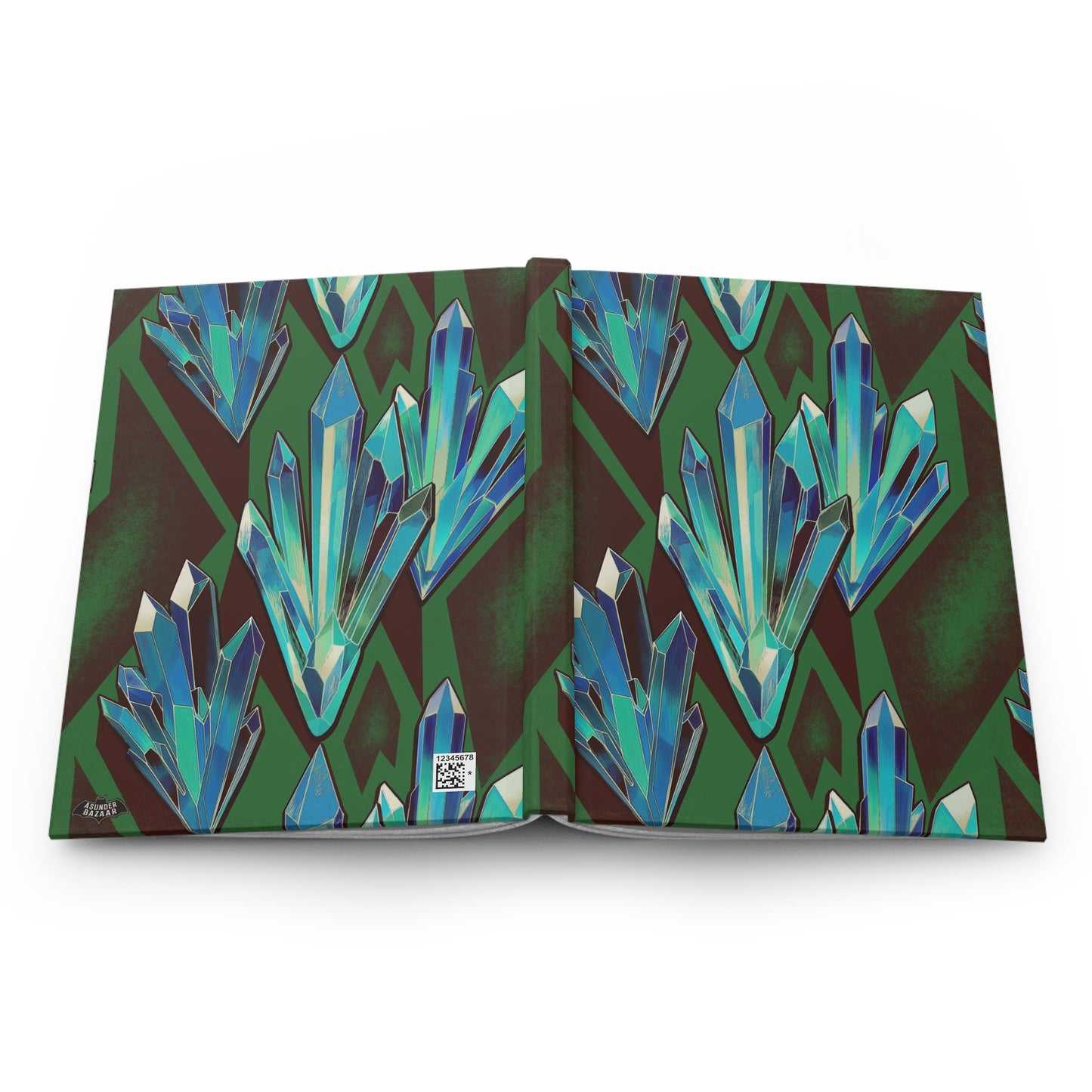 Art Deco Crystals Earthtone Matte Hardcover Journal