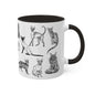 Illustrated Cat Breeds 11oz Ceramic Two-Tone Mug