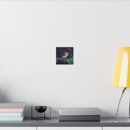 Violet Stretched Square Canvas Print, Wrapped Wall Art with Hardware 0.75" depth