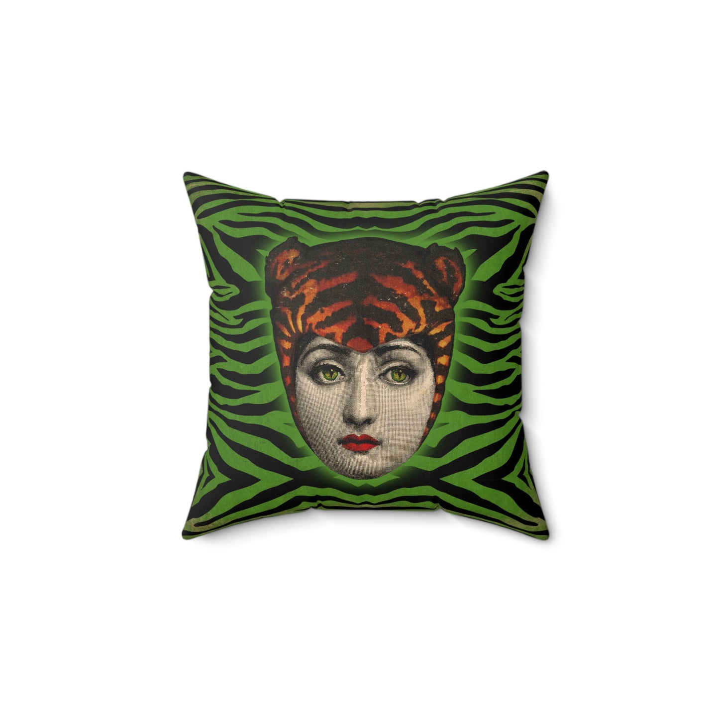 Asunder Bazaar Lina Tiger Square Pillow