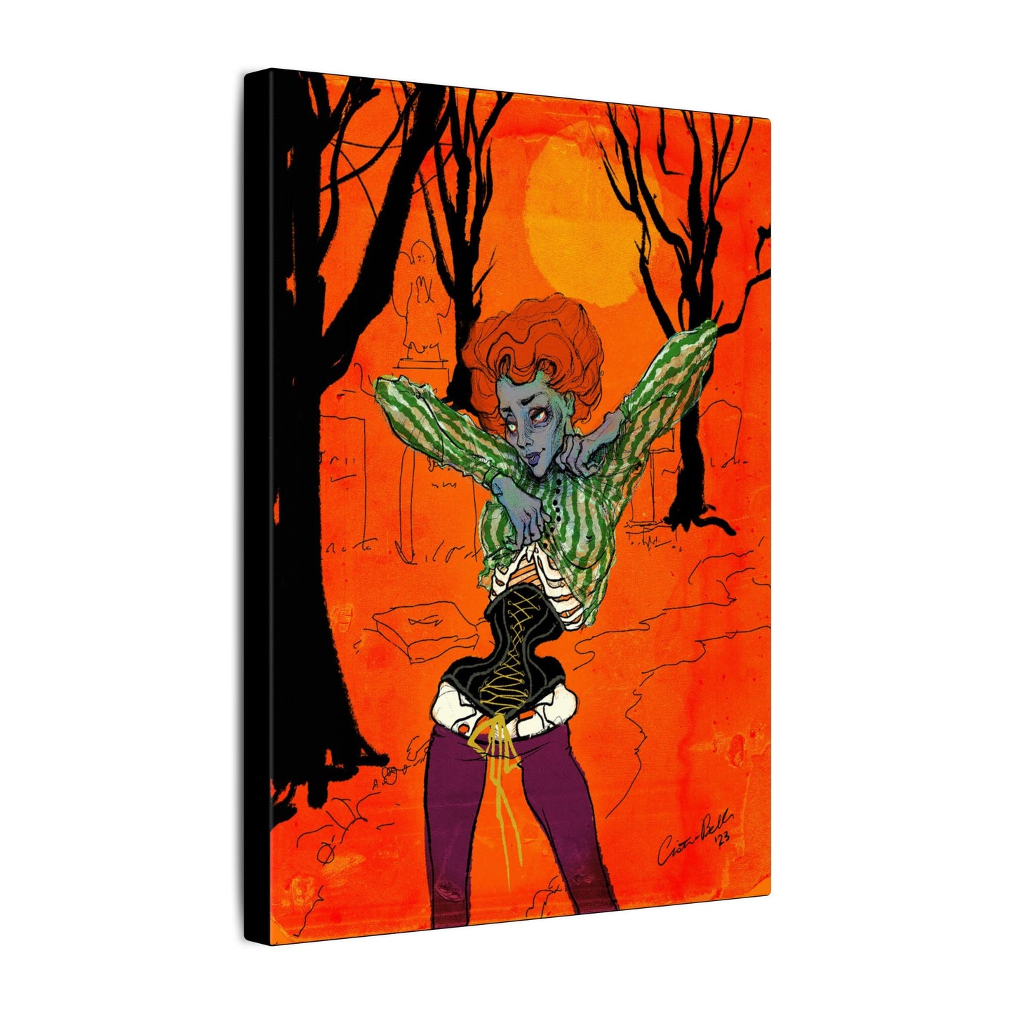 Peekaboo DTIYS Canvas Print, Wrapped Wall Art with Hardware 0.75" depth