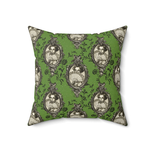 Haunted Manor Square Pillow