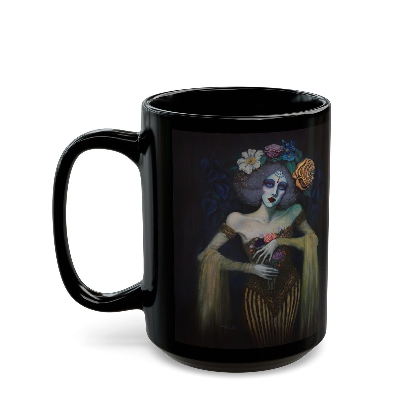 The Marionette 15oz Ceramic Black Mug