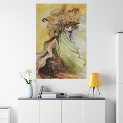 The Golden Seer Matte Canvas Print, Stretched, Wrapped Wall Art with Hardware 0.75"