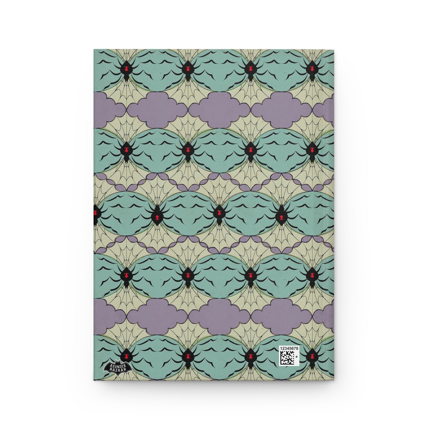 Black Widow Spiderweb Lace Matte Hardcover Journal