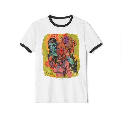 Unisex Women of Horror Cotton Ringer T-Shirt