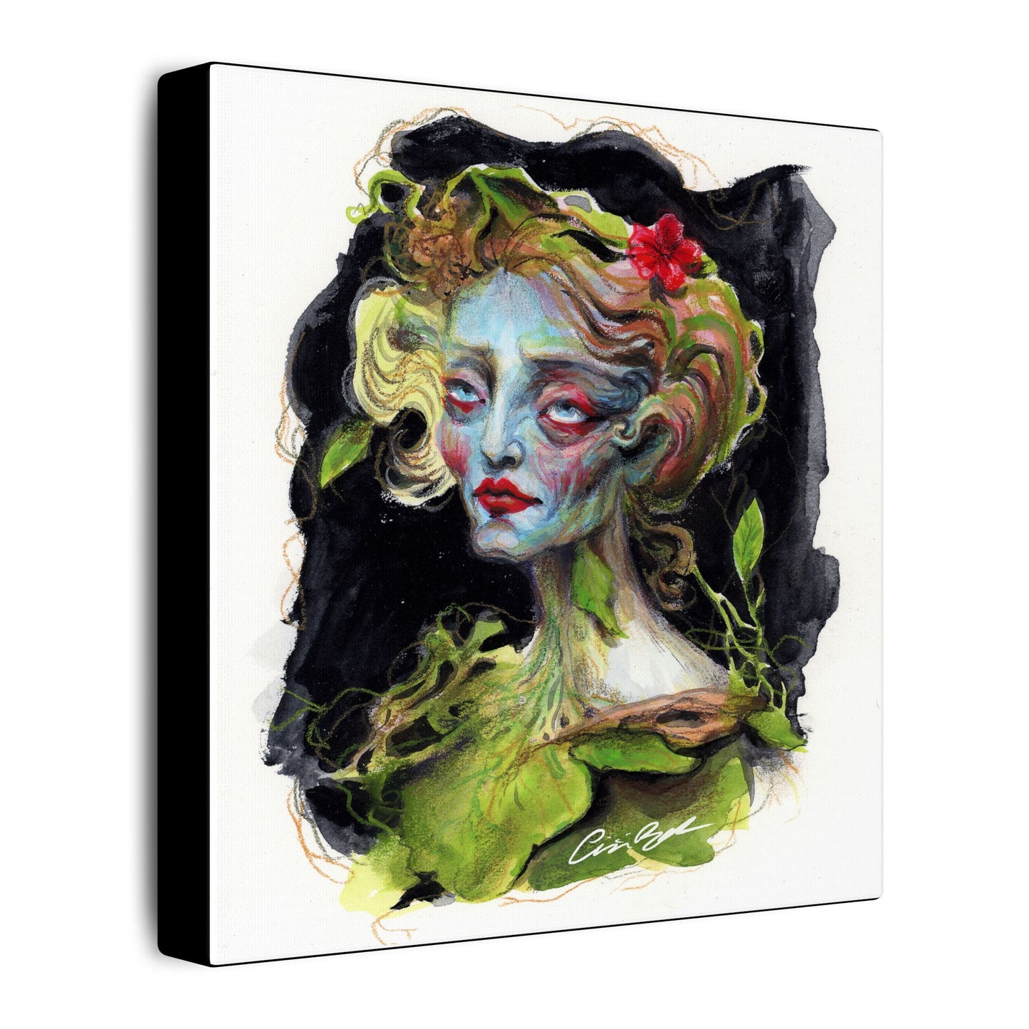 Kin of the Wood Stretched Square Canvas Print, Wrapped Wall Art with Hardware 0.75" depth