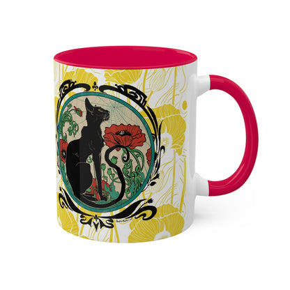 Herman with Poppies 11oz Ceramic Two-Tone Mug