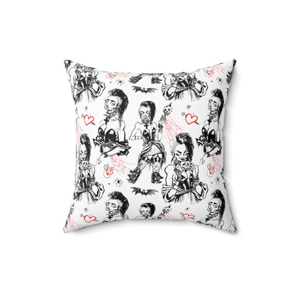 Deathrock Girl Square Pillow