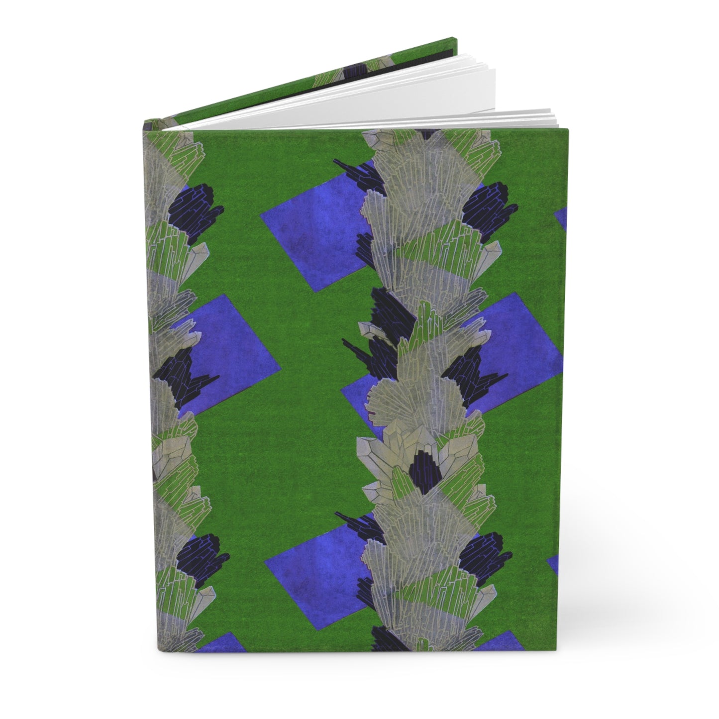 Art Deco Seguy Crystals Cool Green Matte Hardcover Journal