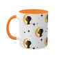 Moon Kiss with Black Stars 11oz Ceramic Two-Tone Mug