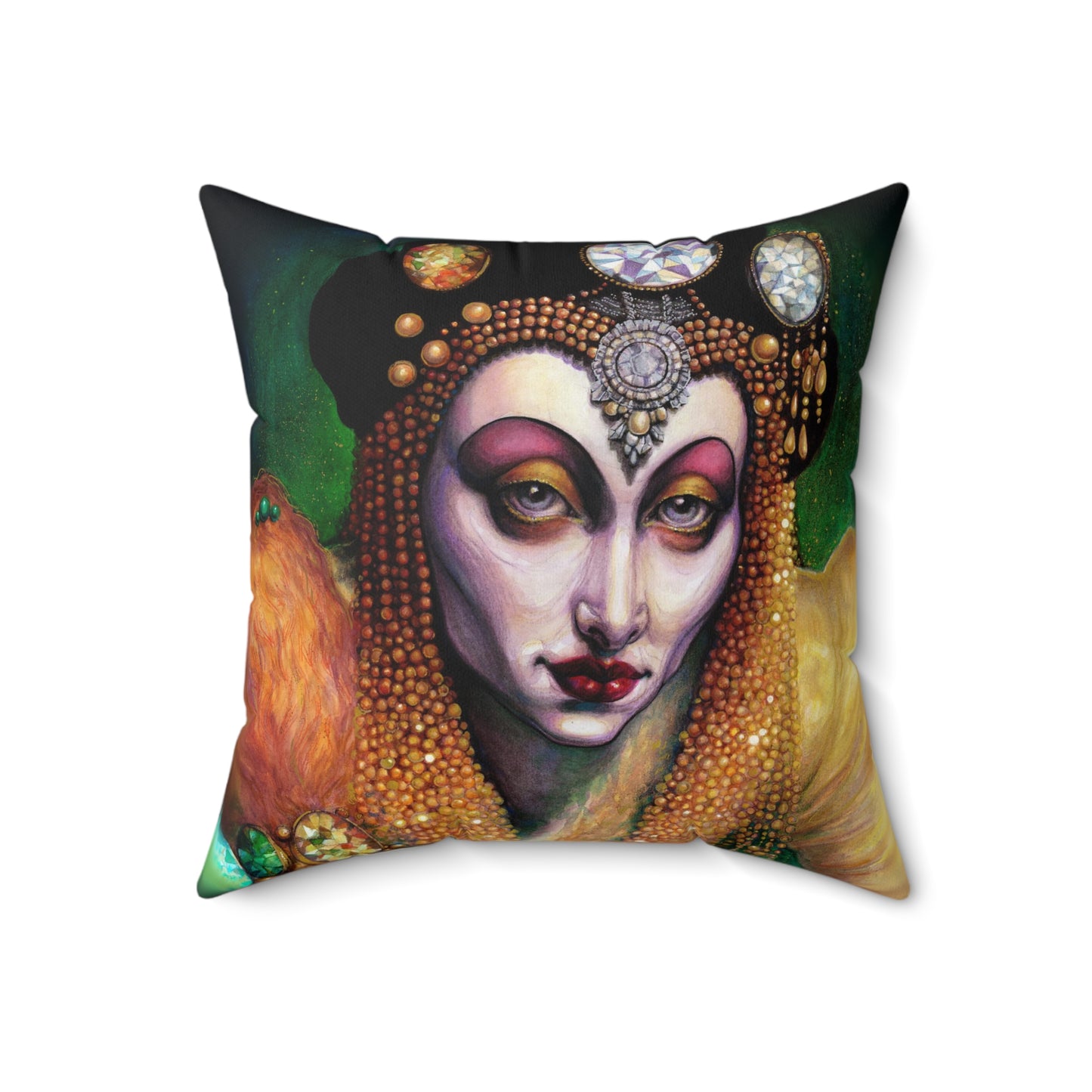 Ornaments of Gold Square Pillow