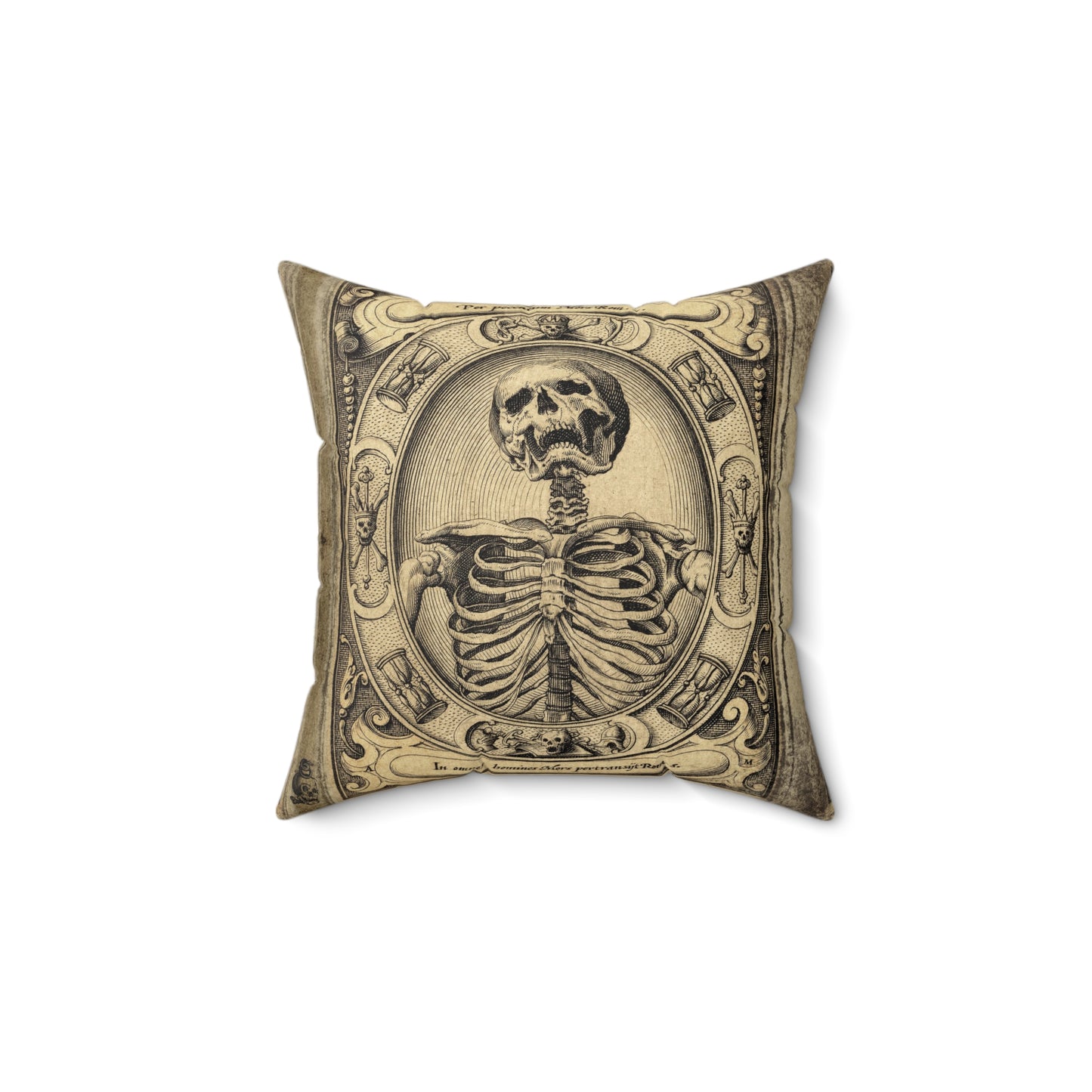 Memento Mori Square Pillow