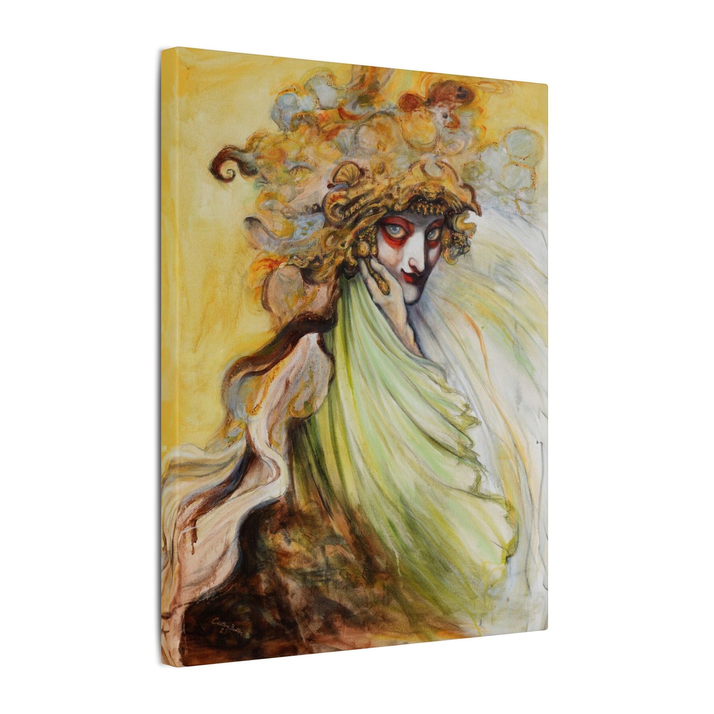 The Golden Seer Matte Canvas Print, Stretched, Wrapped Wall Art with Hardware 0.75"