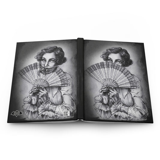 Lady with a Fan Matte Hardcover Journal