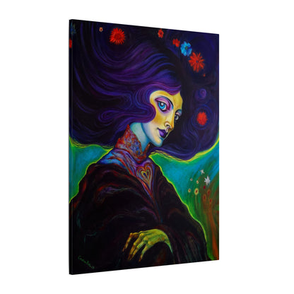 Violet Stretched Canvas Print, Wrapped Wall Art with Hardware 0.75" depth