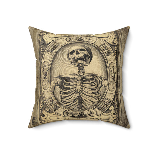 Memento Mori Square Pillow