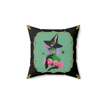 Resting Witch Face Square Pillow