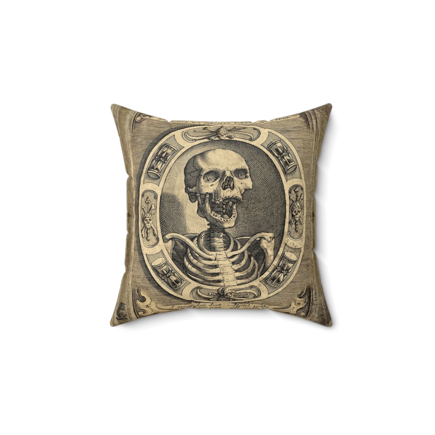 Memento Mori Square Pillow