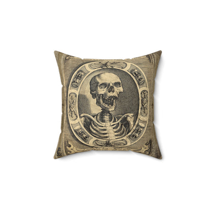 Memento Mori Square Pillow