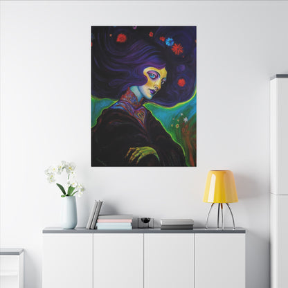 Violet Stretched Canvas Print, Wrapped Wall Art with Hardware 0.75" depth