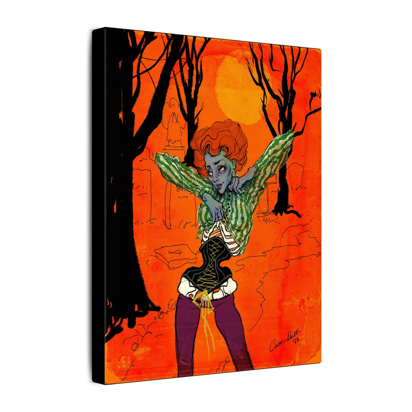 Peekaboo DTIYS Canvas Print, Wrapped Wall Art with Hardware 0.75" depth