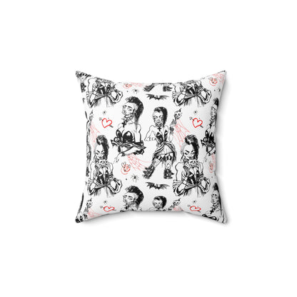 Deathrock Girl Square Pillow