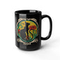 Herman with Poppies 15oz Black Ceramic Mug