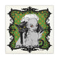 Familiar in Green Stretched Square Canvas Print, Wrapped Wall Art with Hardware 0.75" depth