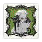 Familiar in Green Stretched Square Canvas Print, Wrapped Wall Art with Hardware 0.75" depth