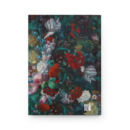 Dark Vibrant Floral Matte Hardcover Journal