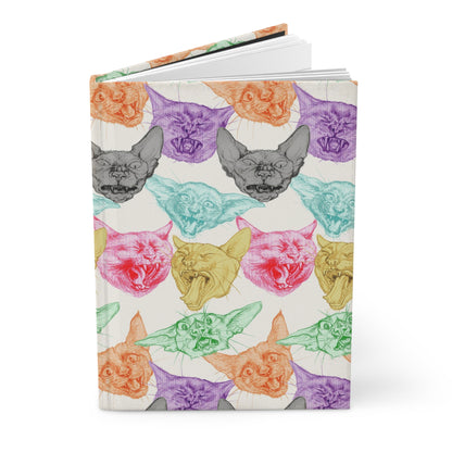 Silly Meme Cats Matte Hardcover Journal