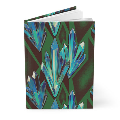 Art Deco Crystals Earthtone Matte Hardcover Journal