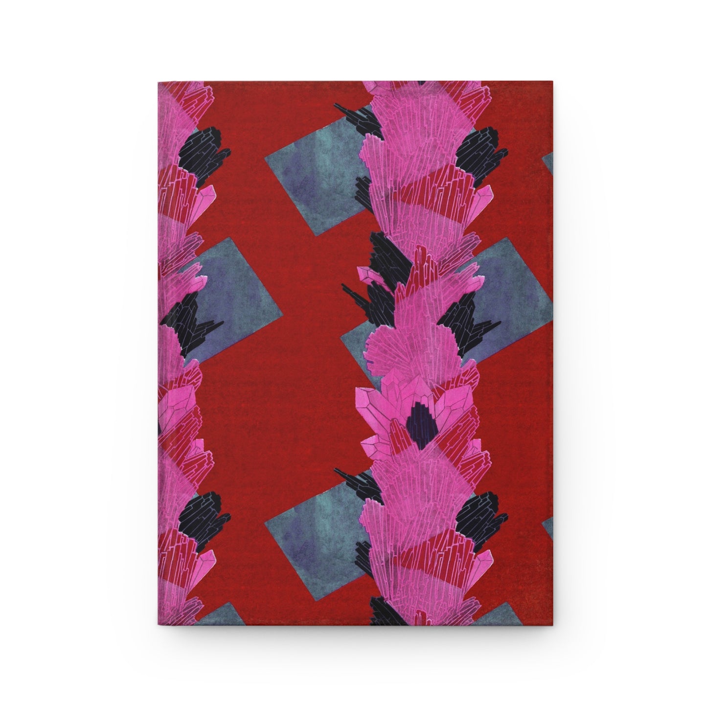 Art Deco Seguy Crystals Red Matte Hardcover Journal