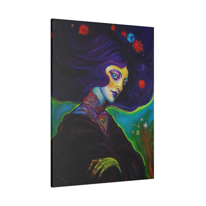 Violet Stretched Canvas Print, Wrapped Wall Art with Hardware 0.75" depth