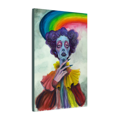 Rainbow Tears Stretched Canvas Print, Wrapped Wall Art with Hardware 0.75" depth