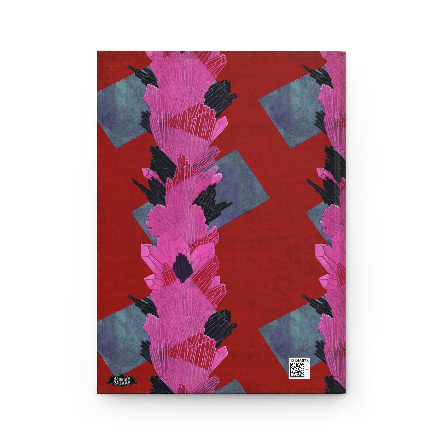 Art Deco Seguy Crystals Red Matte Hardcover Journal