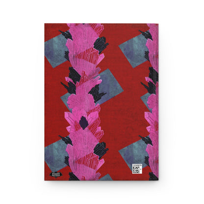 Art Deco Seguy Crystals Red Matte Hardcover Journal