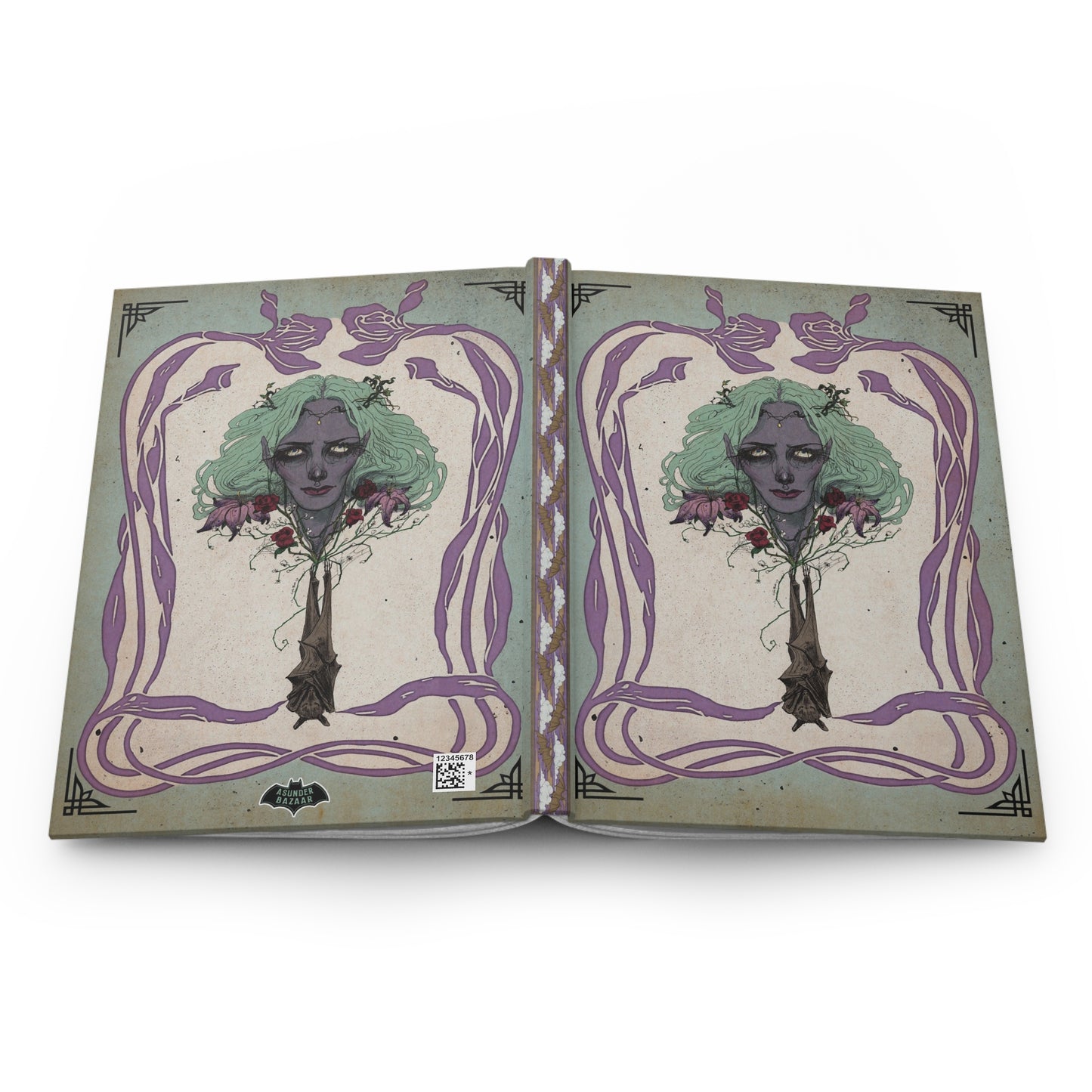 Bat Nouveau Matte Hardcover Journal