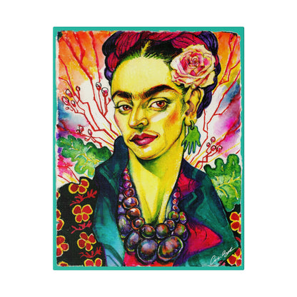 Frida Stretched Canvas Print, Wrapped Wall Art with Hardware 0.75" depth