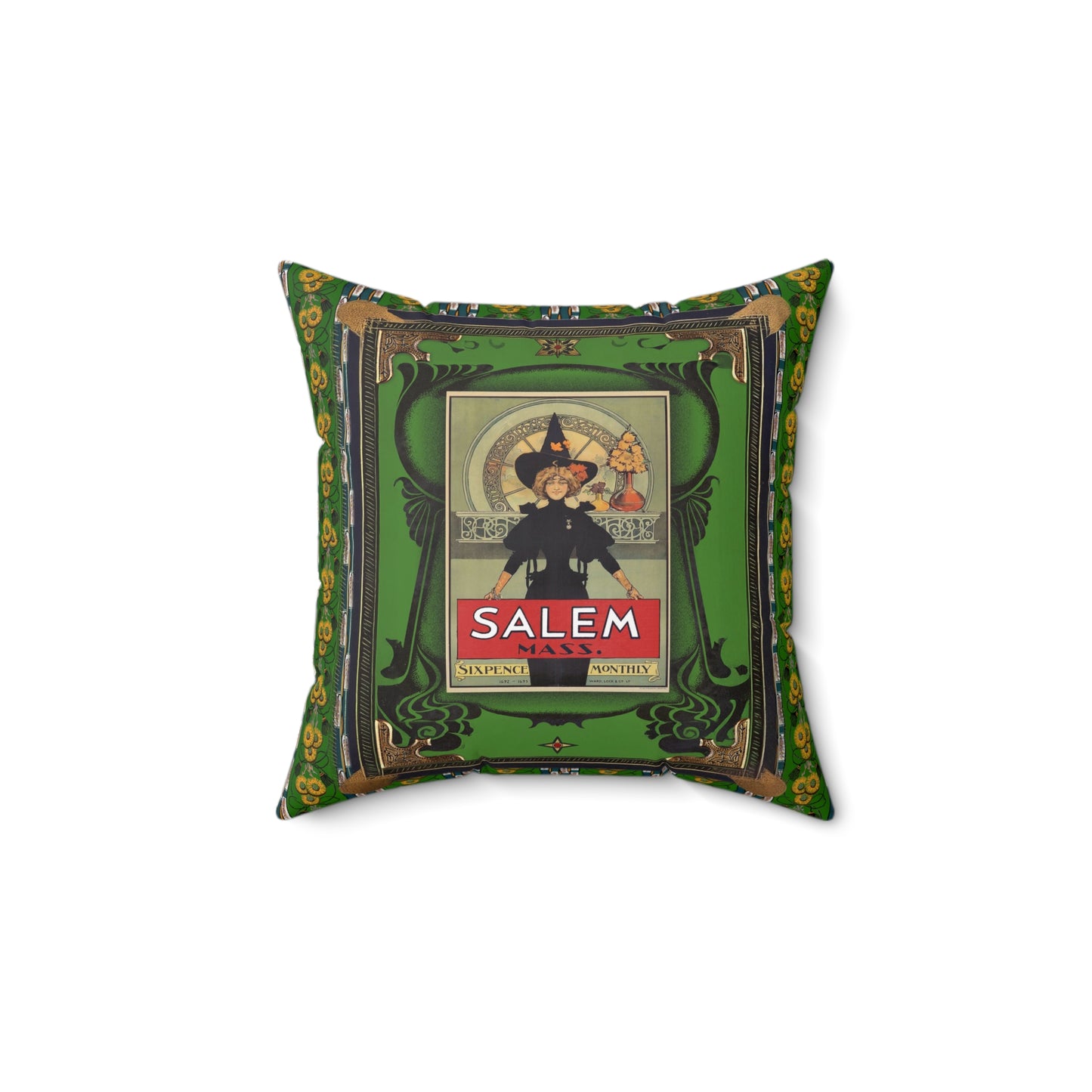 Salem Witch Square Pillow