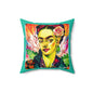 Frida Kahlo Illustrated Square Pillow