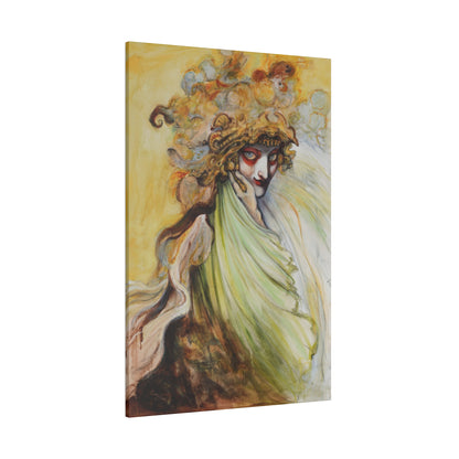 Seer of The Golden Sea Stretched Canvas Print, Wrapped Wall Art with Hardware 0.75" depth